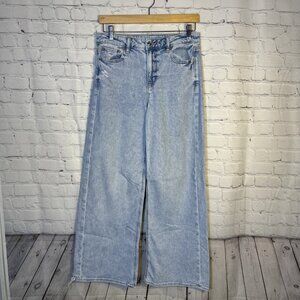 American Eagle Jeans Womens 4 Super High-Rise Baggy Wide Leg Blue Dreamy Drape